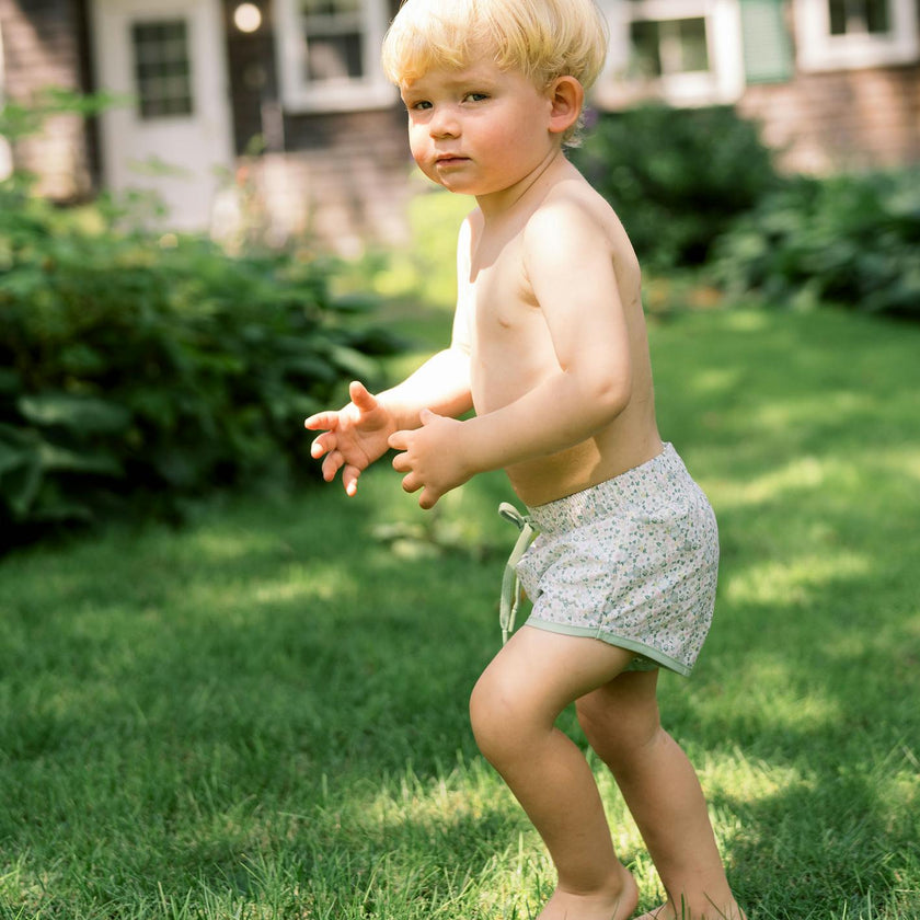 Boys Sea Marsh Floral Boardie