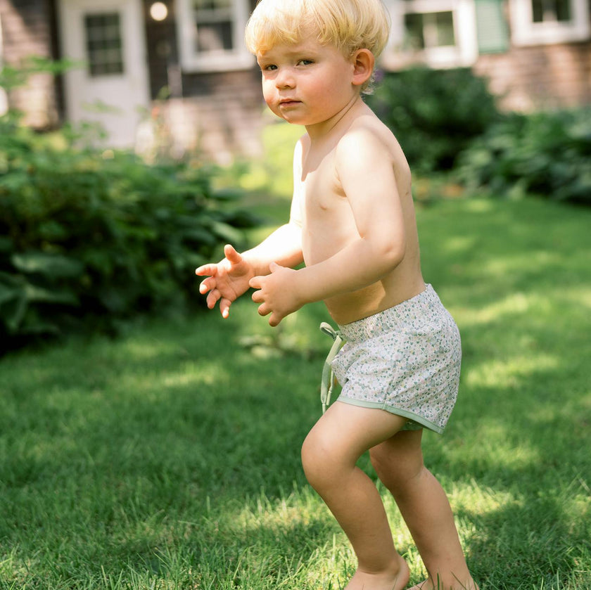 Boys Sea Marsh Floral Boardie