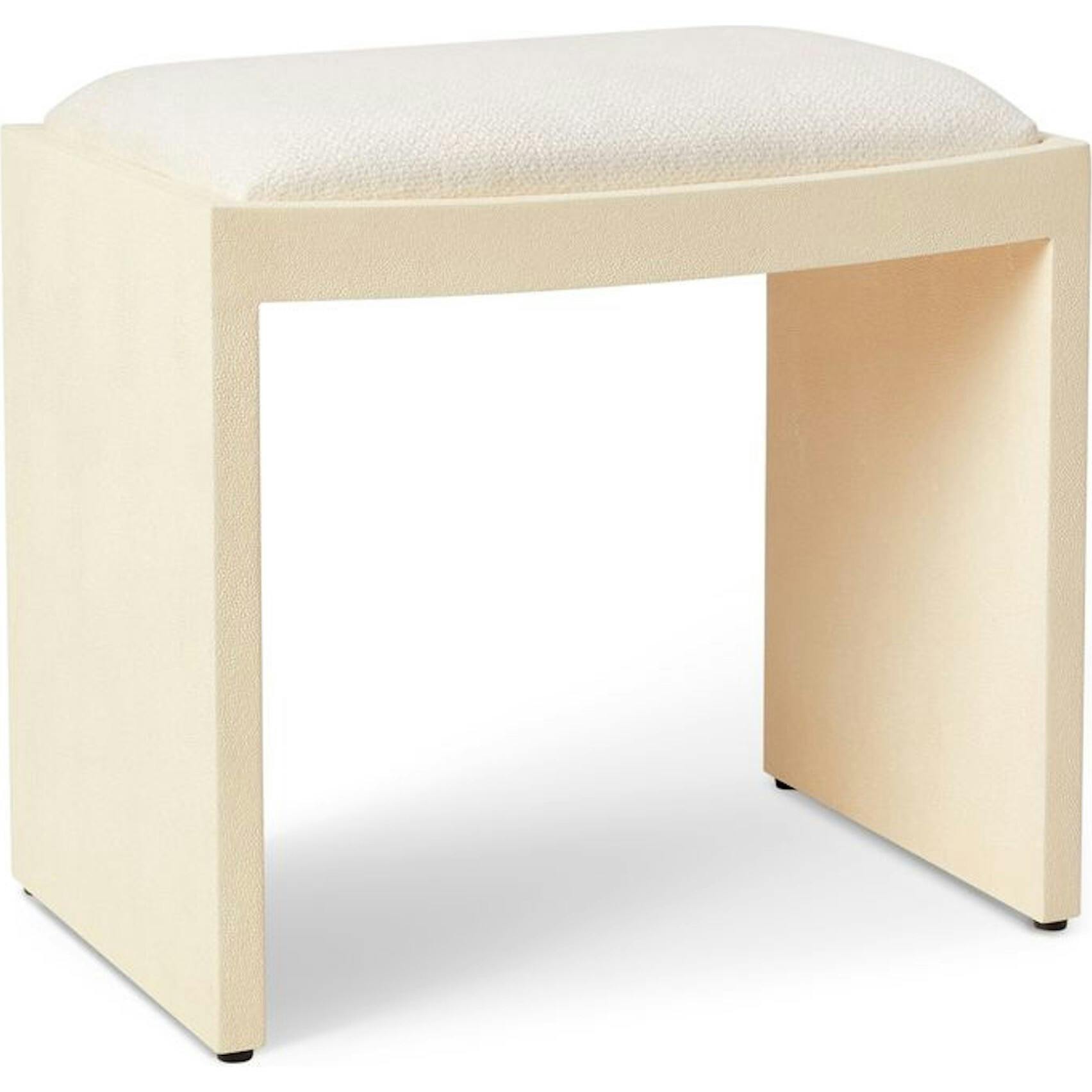 Shagreen Vanity Table and Stool Set