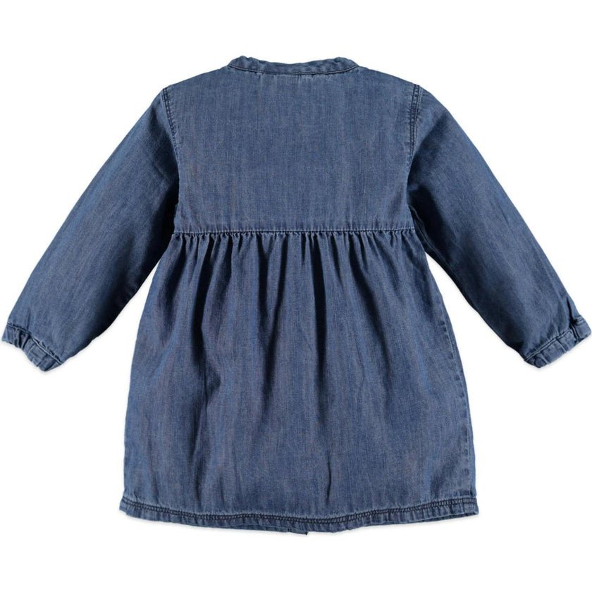 Denim Embroidered Dress