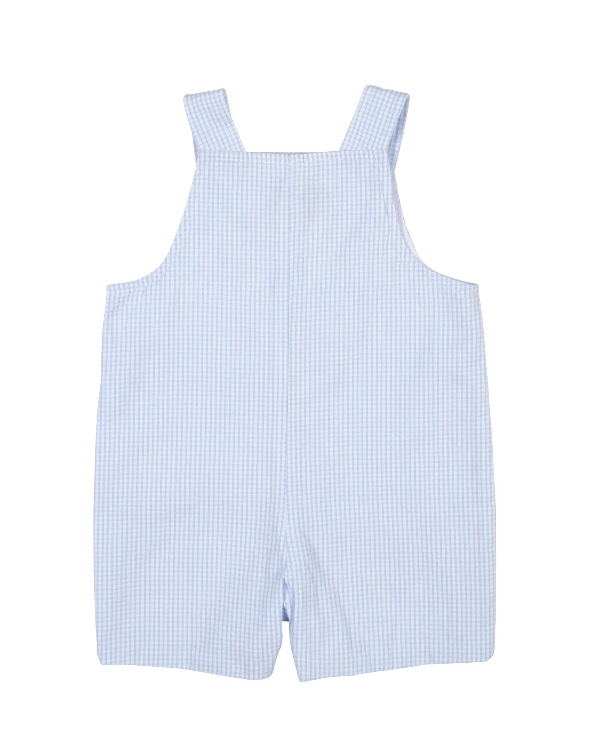 Check Seersucker Shortall With Golf Cart