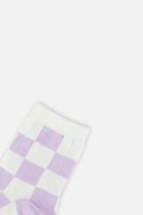 Socks (3 Pairs) Lavender, Pink, And White