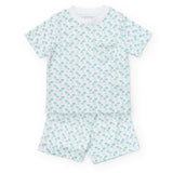 Charles Boys' Short Set - Palm Tree Isle Blue