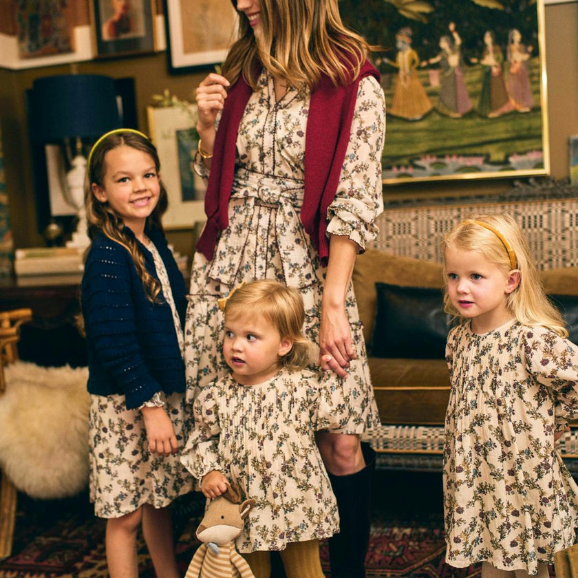 Charlotte Dress in Harvest Toile