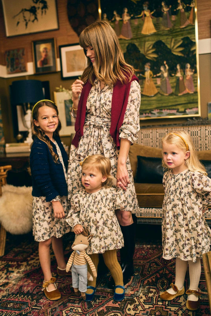 Charlotte Dress in Harvest Toile