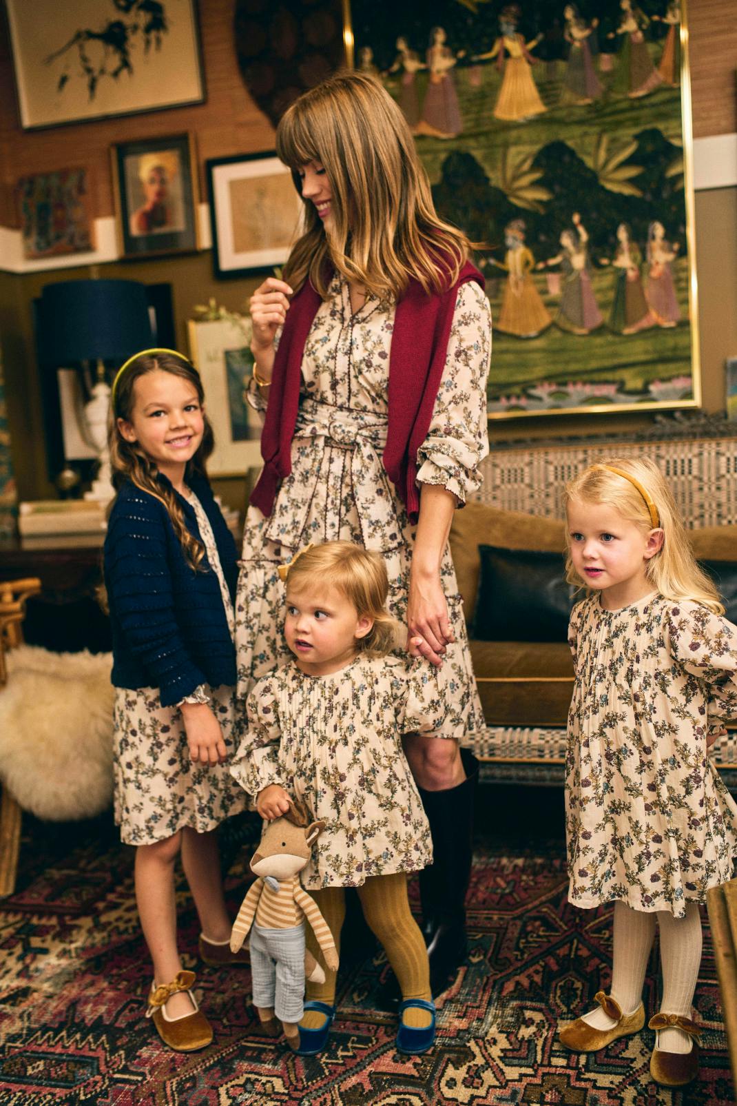 Charlotte Dress in Harvest Toile