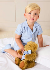Beauchamp Gingham Short Pyjamas in Blue (18mths- 10yrs)
