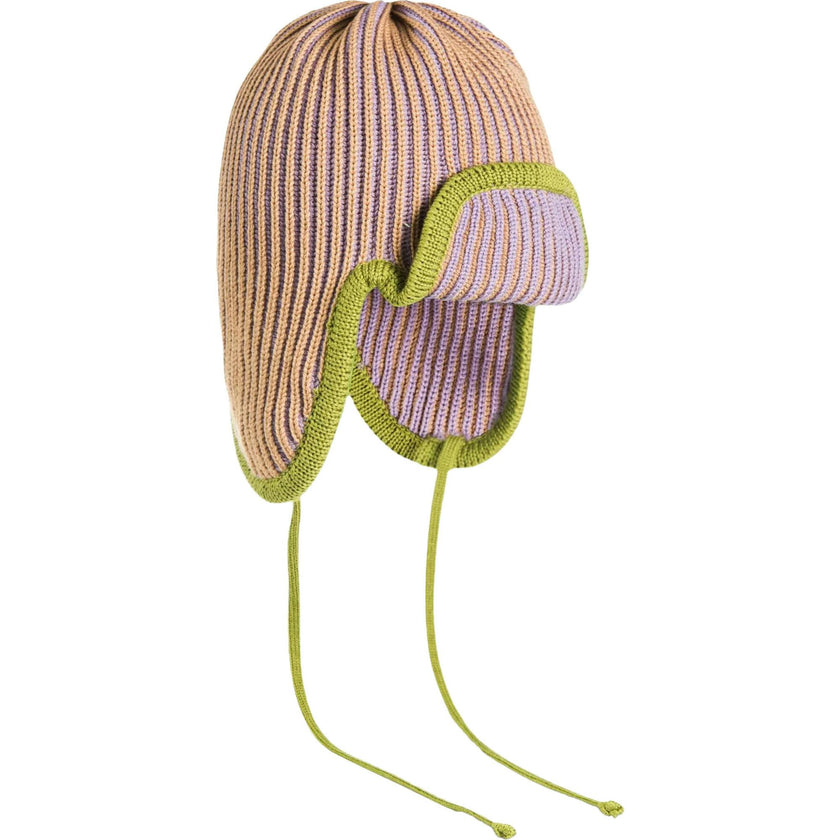 children's merino pilot cap - pink pine
