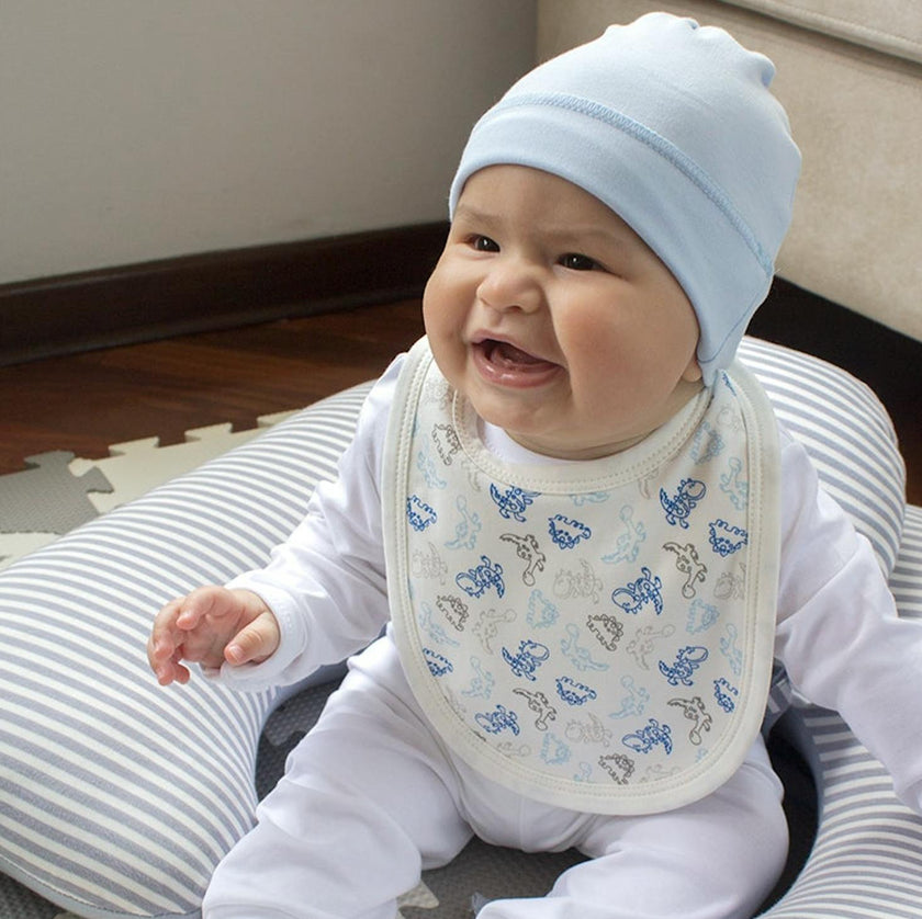 Blue Newborn Hat in Pima Cotton