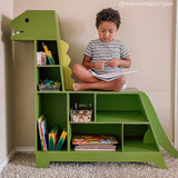 Dinosaur Shaped Bookcase / Toy Organizer With Assorted Cubbies