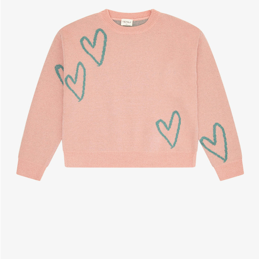 Tenly Boxy Hearts Sweater