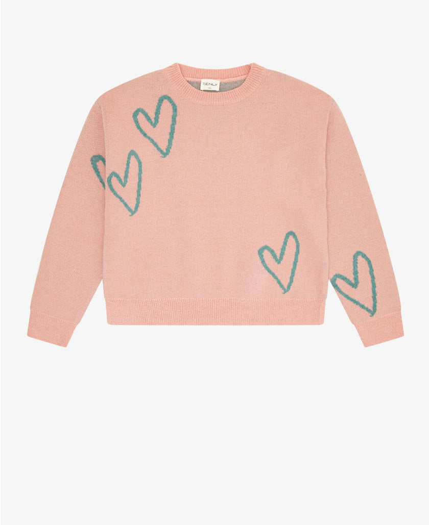 Tenly Boxy Hearts Sweater