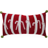 Candy Cane with Stripes Pillow