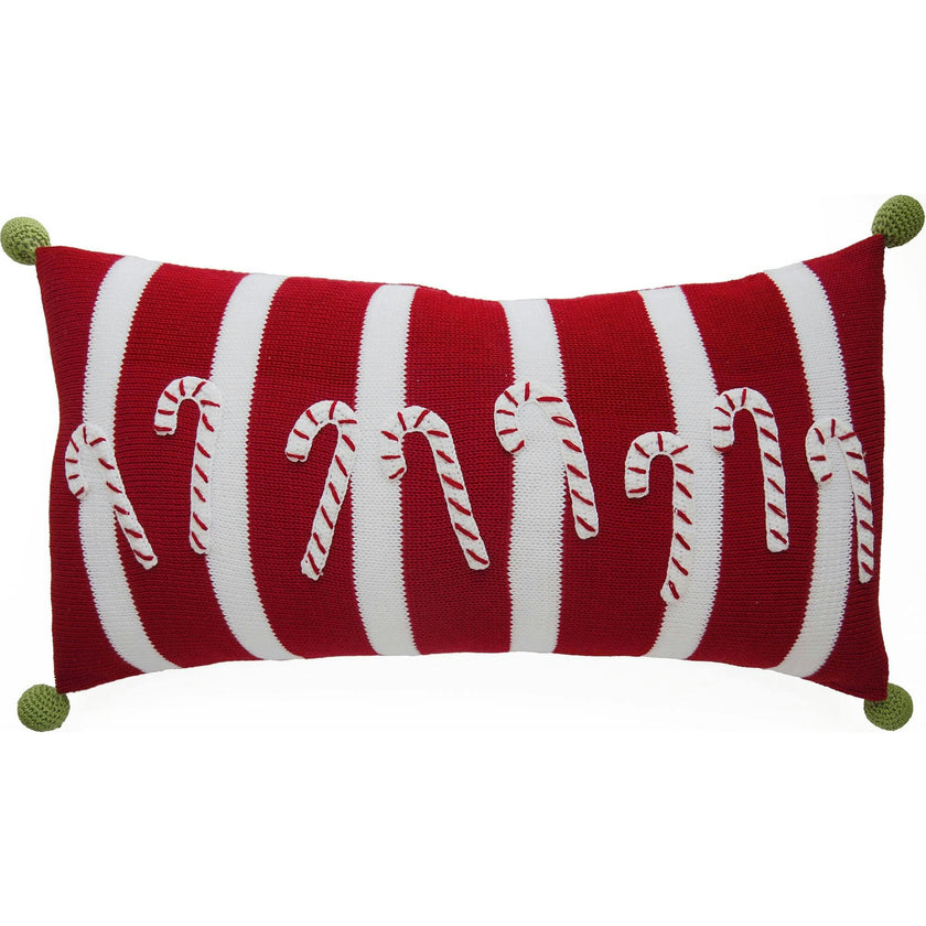 Candy Cane with Stripes Pillow