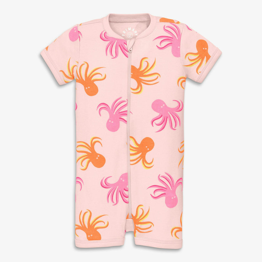 Clearance baby organic zip shortie in octopus pals