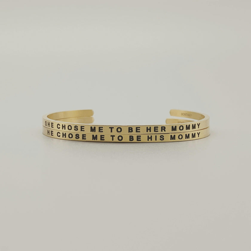 Women's "He Chose Me to Be His Mommy" Bracelet