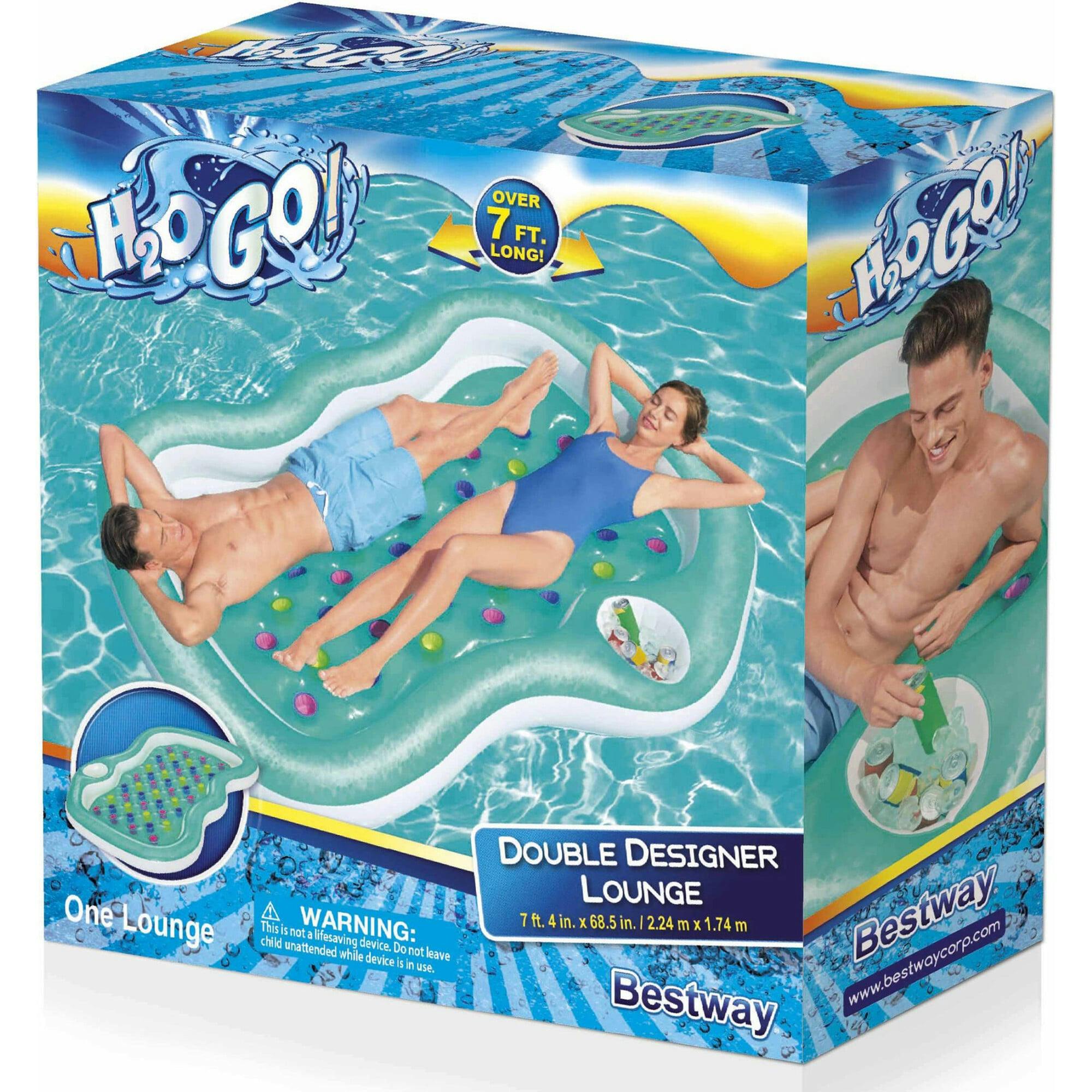 H2OGO! Double Designer Pool Lounge - 7'4