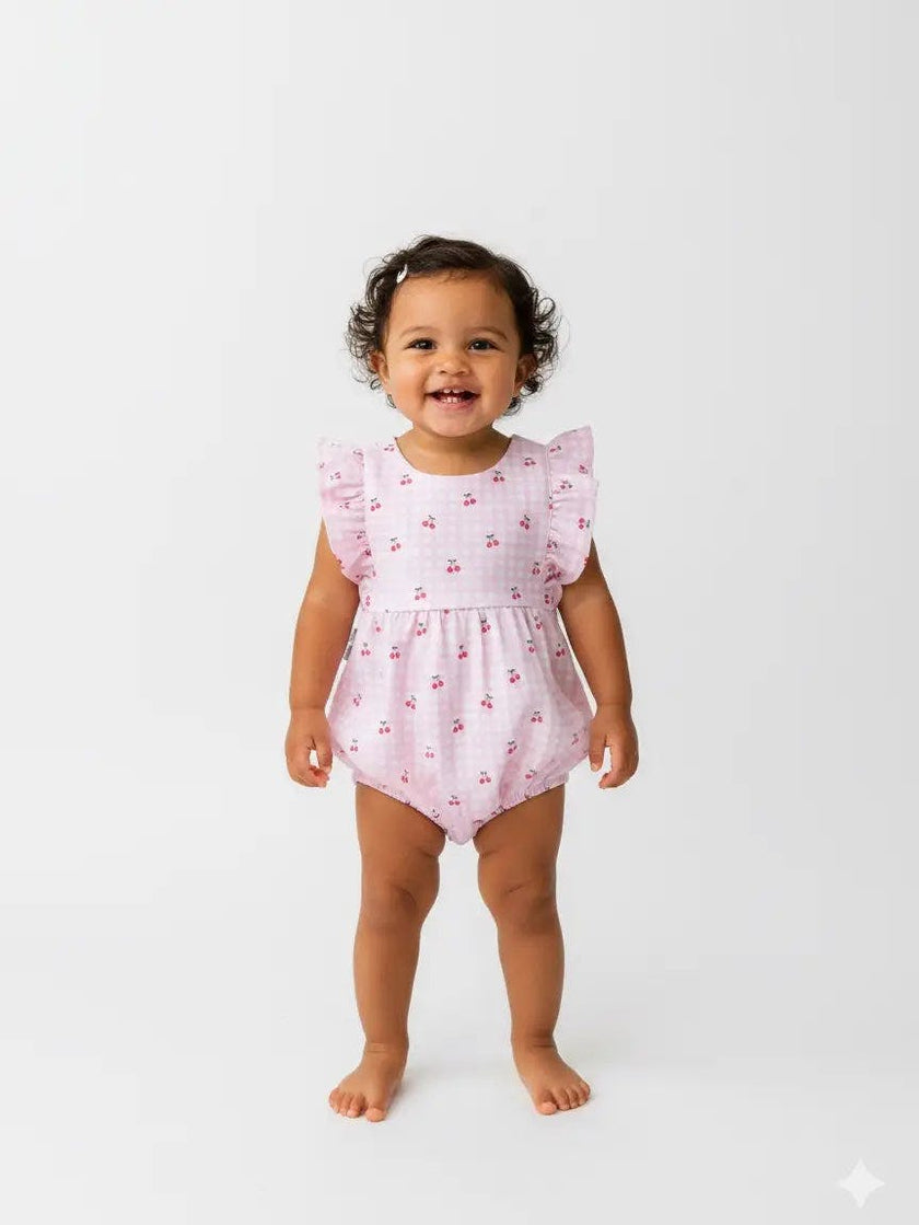 Lemons Pima Cotton Baby Bloomer w/ Cross Straps