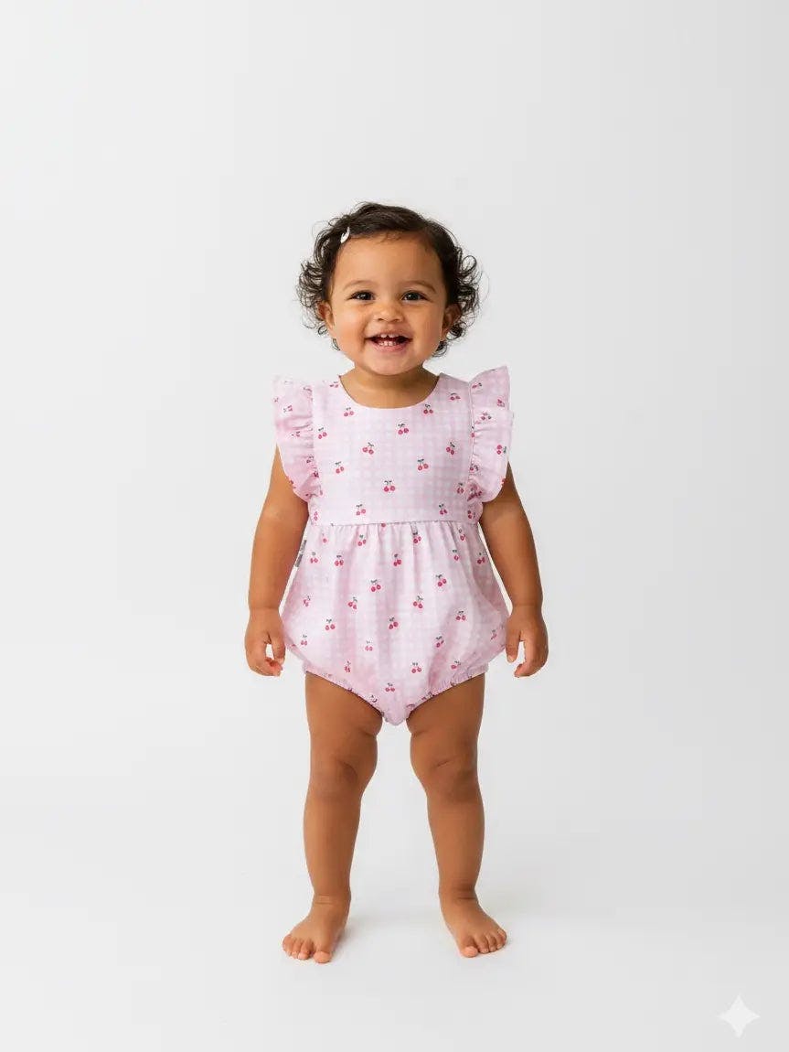 Lemons Pima Cotton Baby Bloomer w/ Cross Straps