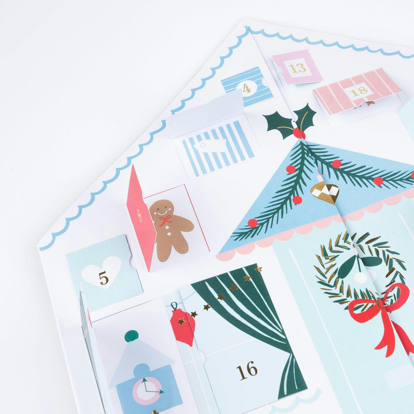 Santa'S Cabin Sticker Advent Calendar