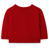 LARANJINHA V-Neck Baby Cardigan - Red