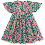 Wrap Neck Flutter Dress, Blue