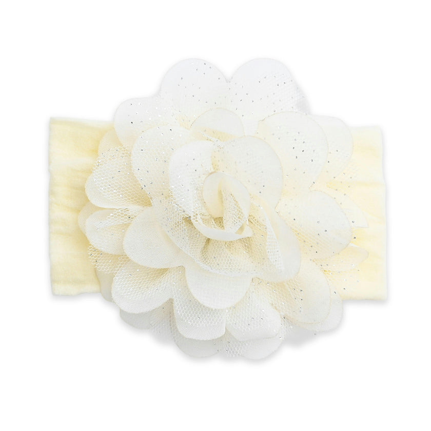 Multicolor Elastic Glitter Floral Headband Set