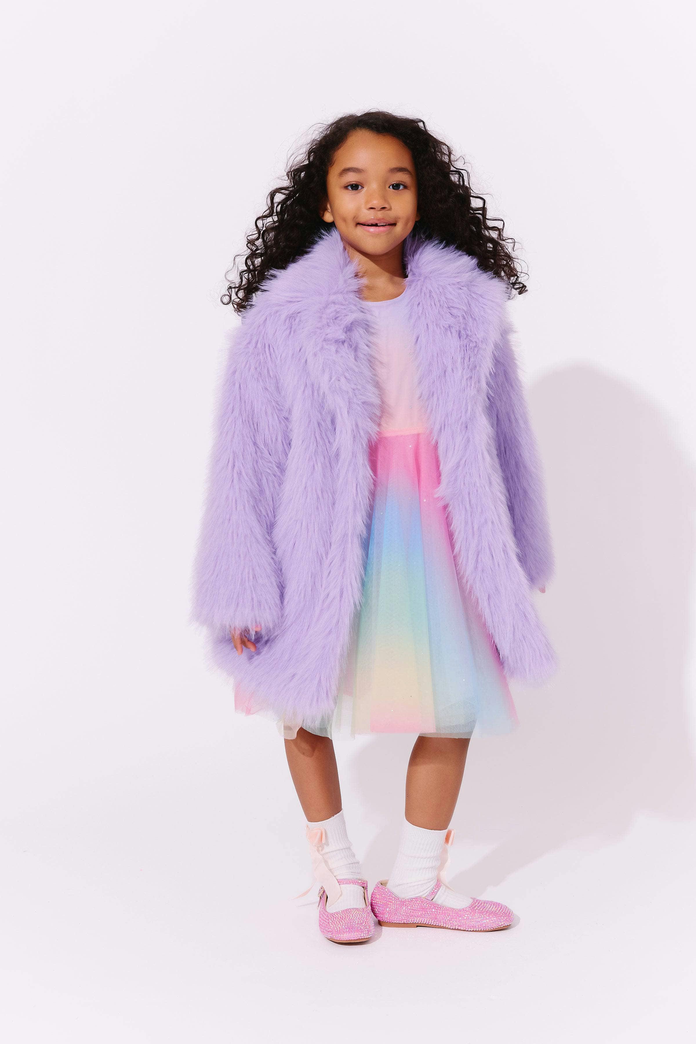 Lavender Haze Faux Fur Coat
