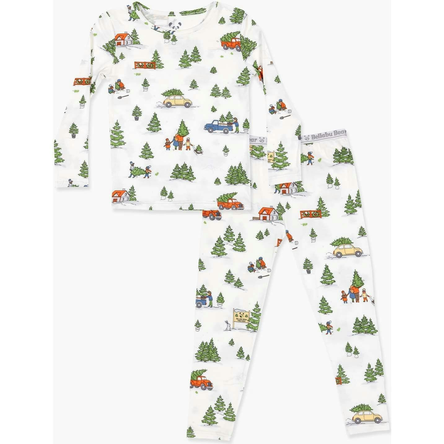 Christmas Tree Farm Bamboo Kids Pajamas