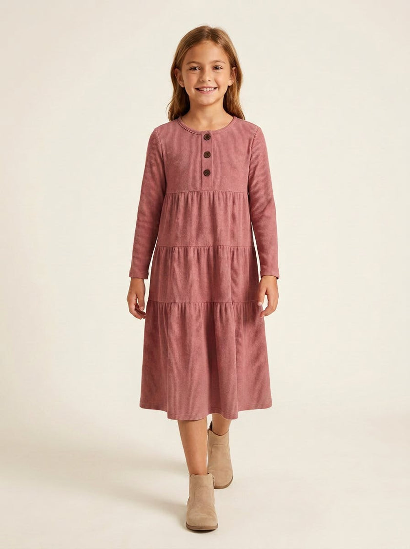 Corduroy Tiered Dress