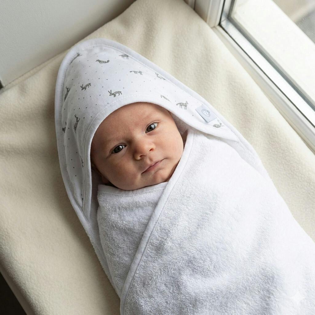 Little Gray Rabbit Pima Hooded Towel