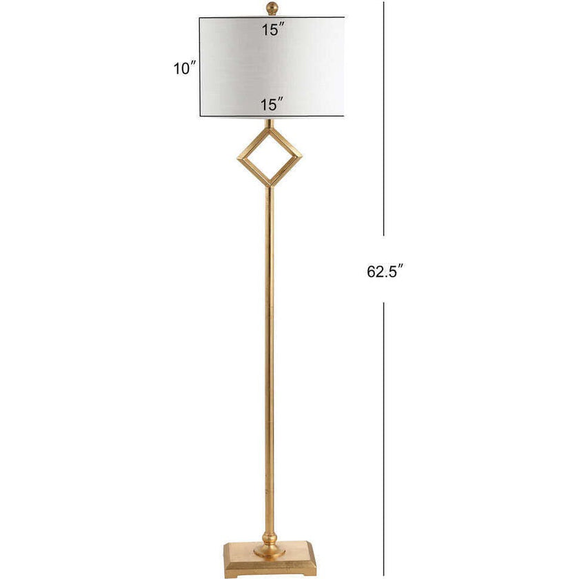 Juno 62.5" Transitional Glam Metal LED Floor Lamp