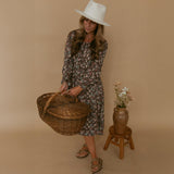 Organic Long Sleeve Ruffle Dress
