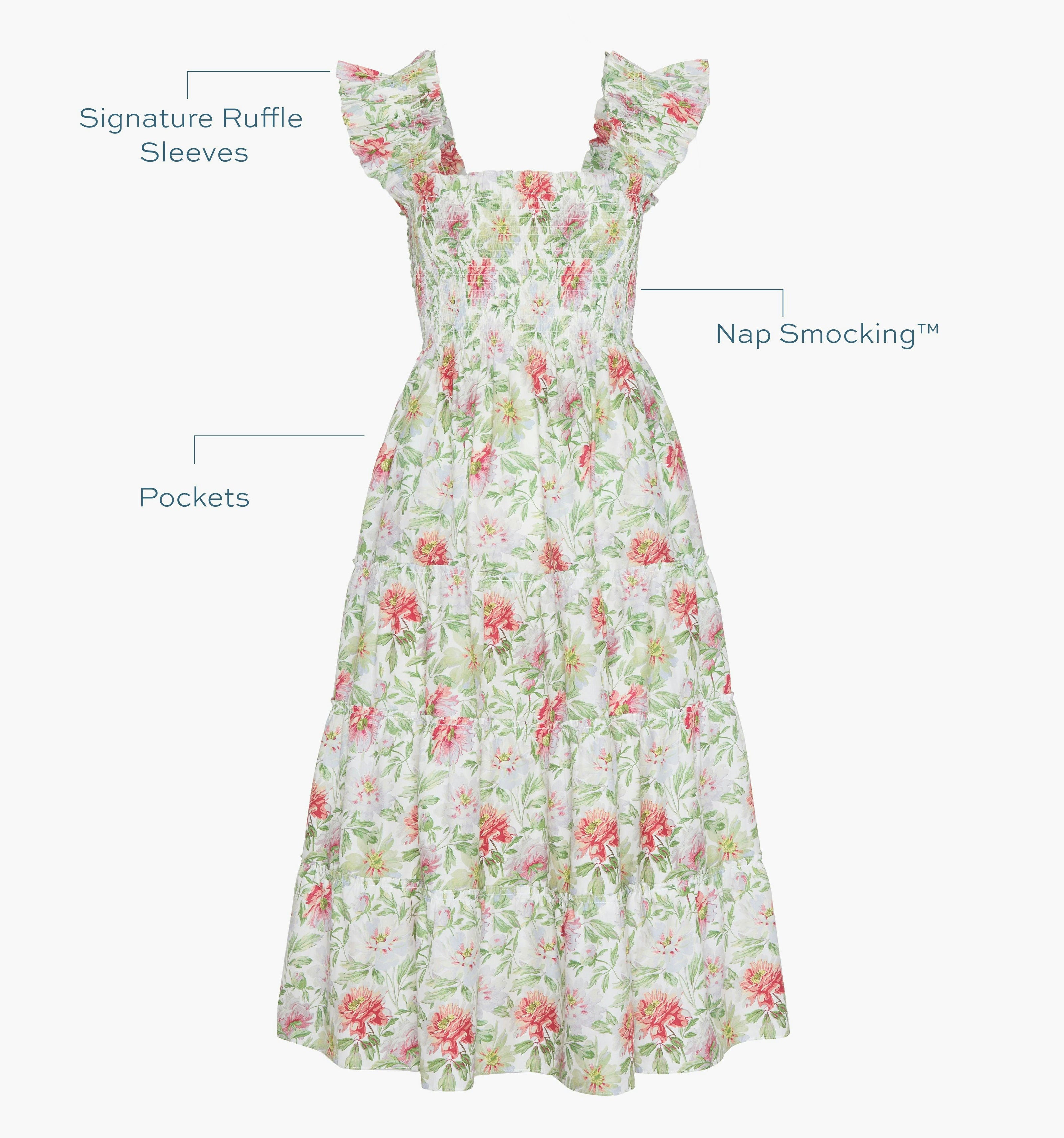 The Ellie Nap Dress - Peony Chintz