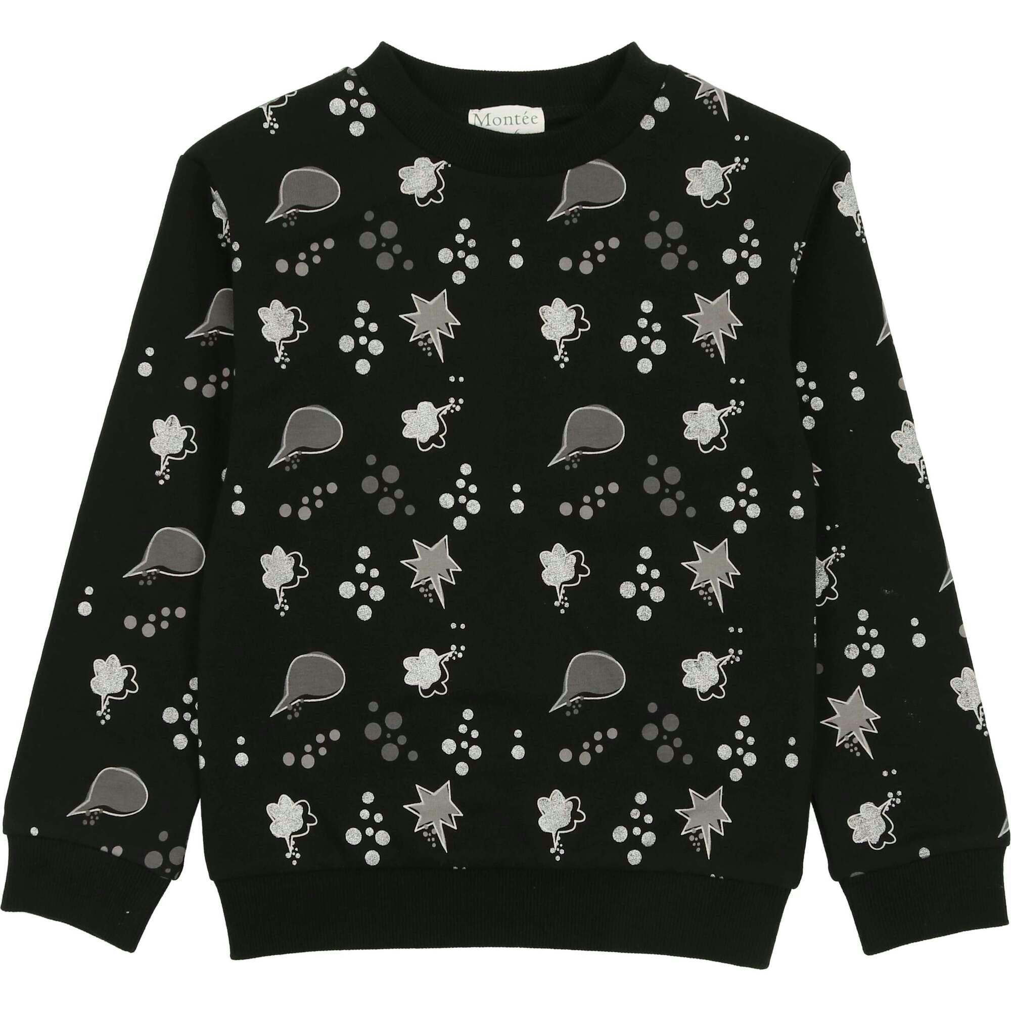 Girls Super Bubble Ribbed Crew Neck Sweater Top