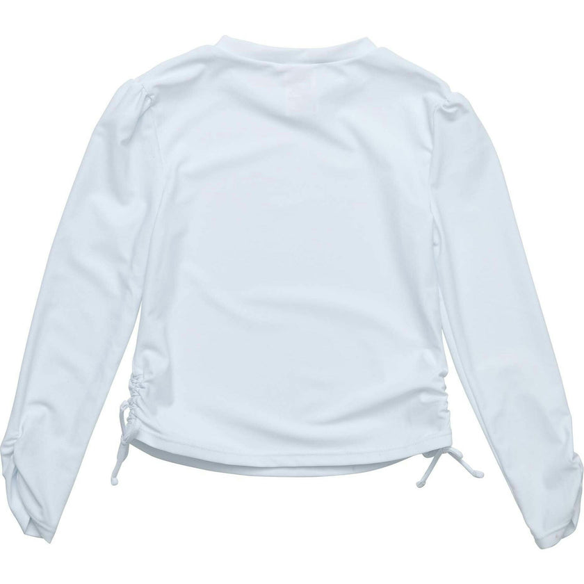 White Rouched LS Rash Top