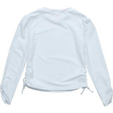 White Rouched LS Rash Top