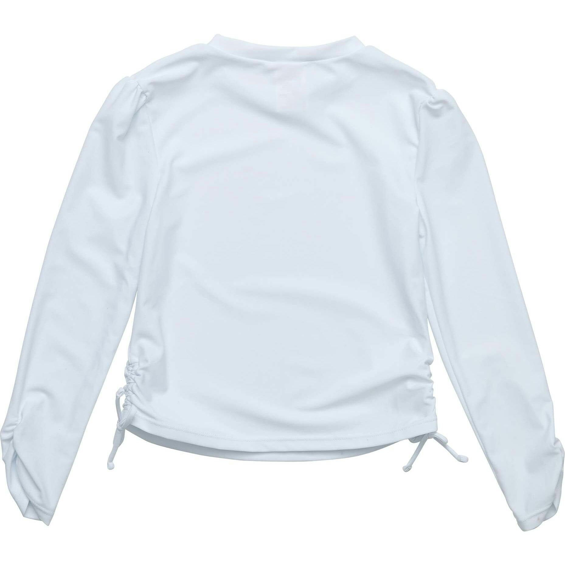 White Rouched LS Rash Top