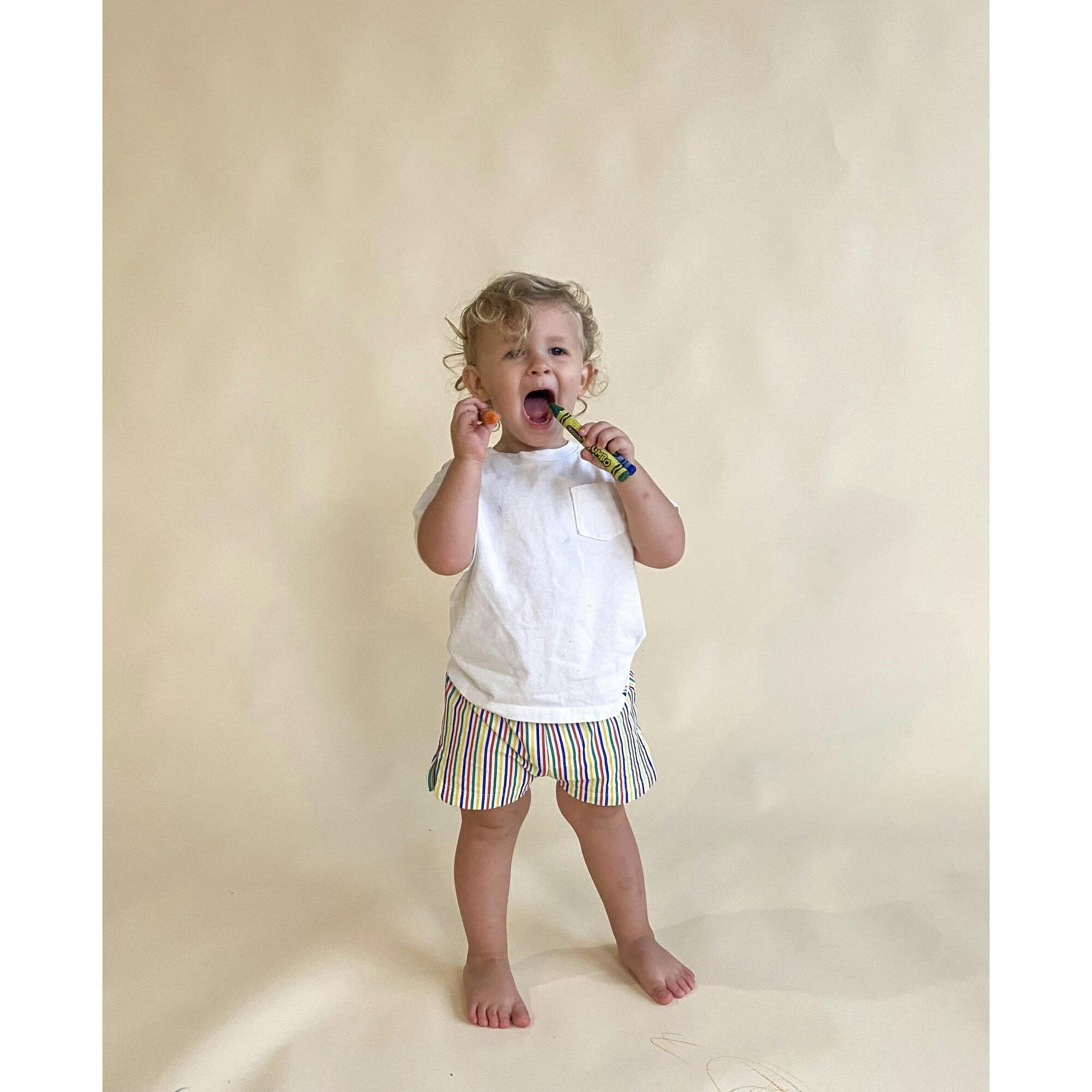 Fun Stripe Mini Swim Trunk