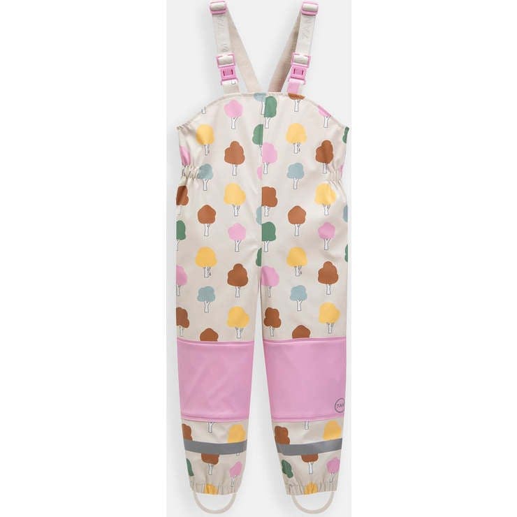 Tree Print Rain Suspender Pants