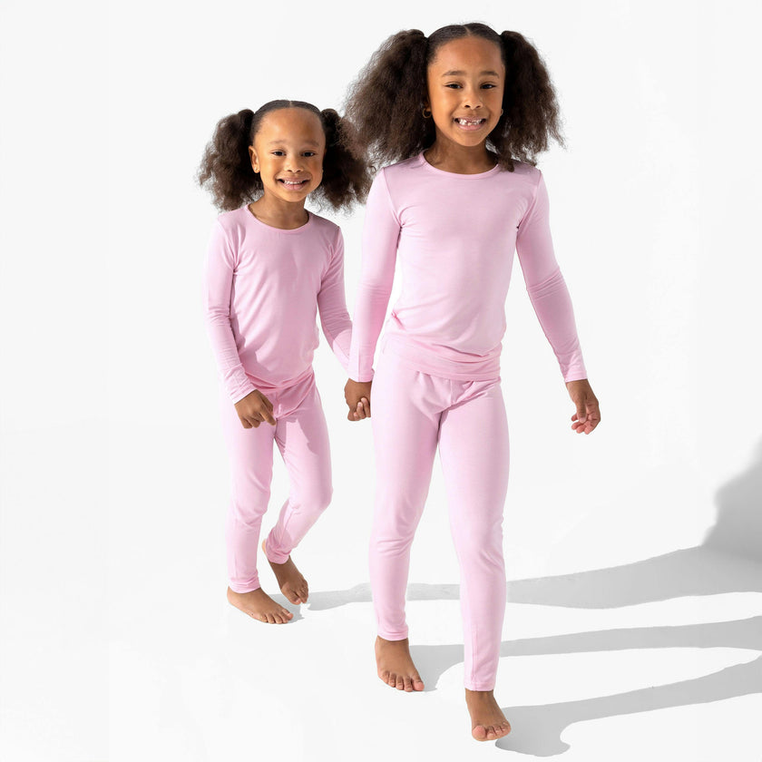 Blush Pink Bamboo Kids Pajamas