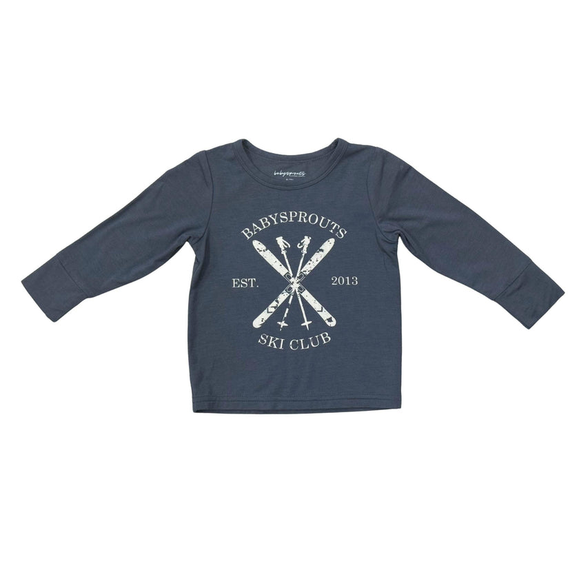 Boys Long Sleeve Tee in Babysprouts Ski Club