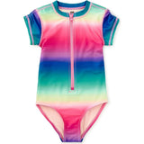 Rash Guard One-Piece Swimsuit, Multi