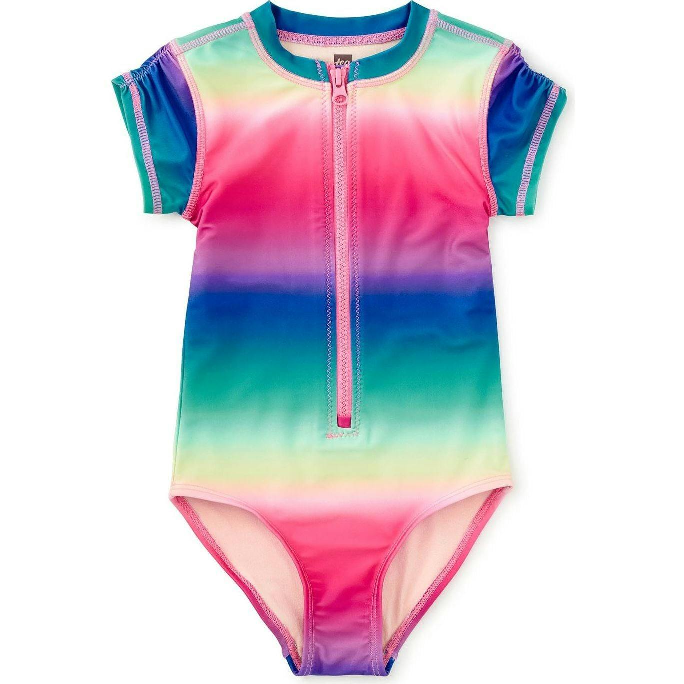 Rash Guard One-Piece Swimsuit, Multi