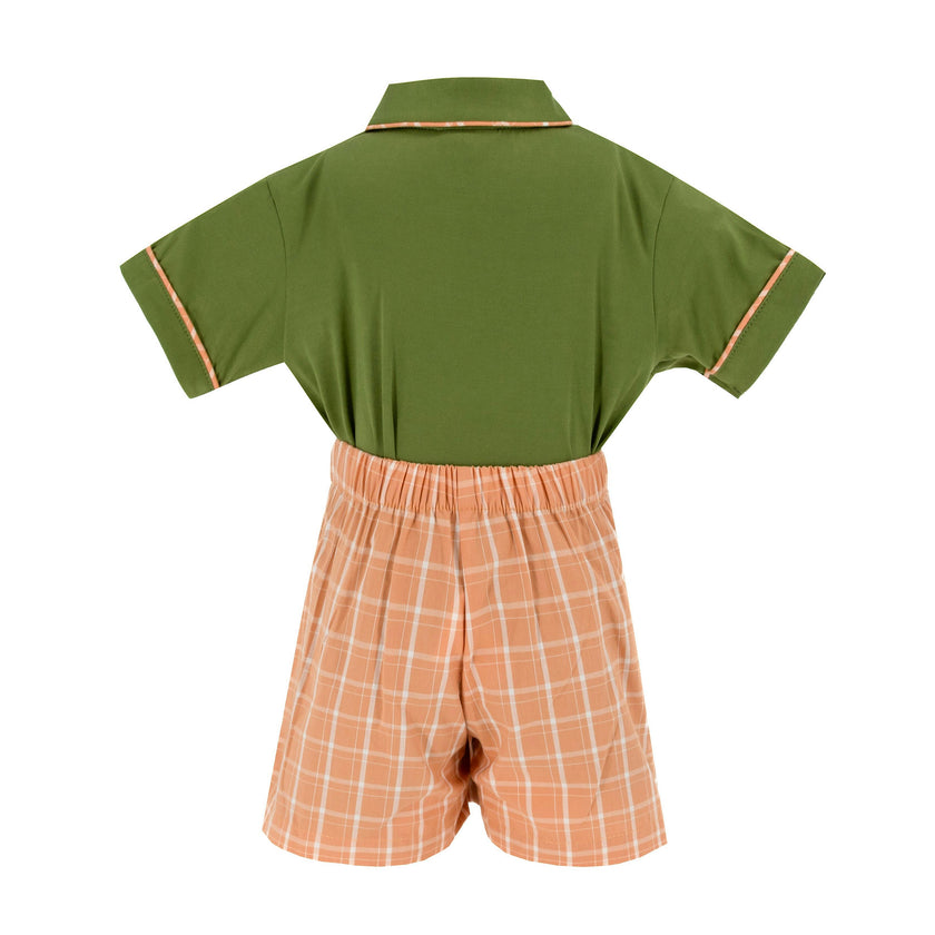 William Boy Polo Set - Orange Check