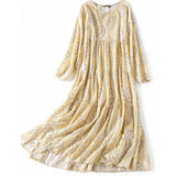 Block-Printed Women's Bohemian Dress