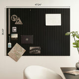 Large Felt Bulletin Board - Stylish 35" x 47" Cork Board Alternative for Office & Wall Decor - 12 Adhesive Tiles w/Golden Pins to Display Your Photos