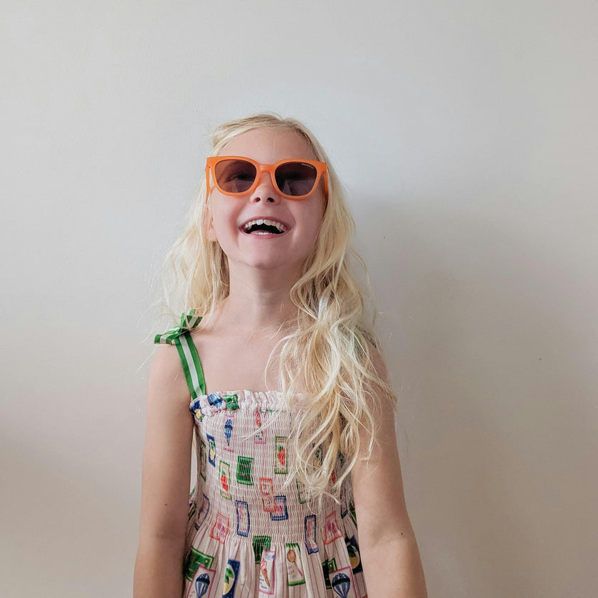 Classic Wayfarer Sustainable Sunglasses | Bio-Based · Bendable · Polarized | Child | 3-8 Y | Sienna