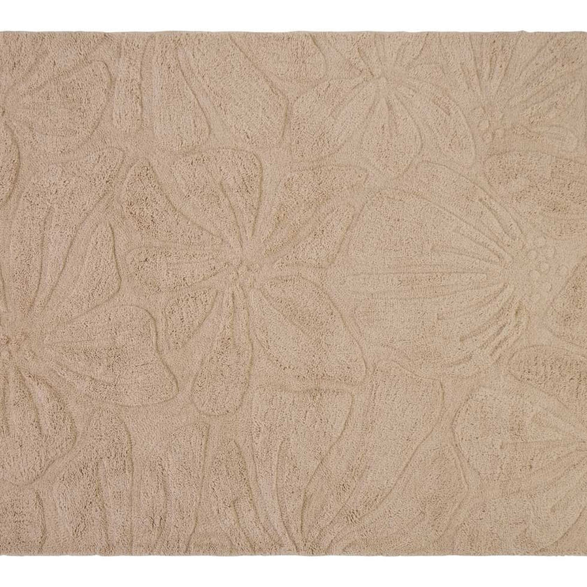 Floral Field Washable Wool Area Rug