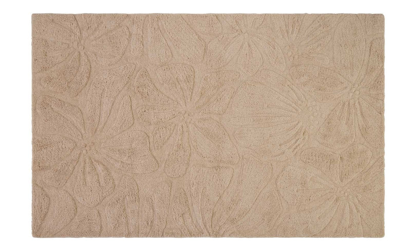 Floral Field Washable Wool Area Rug